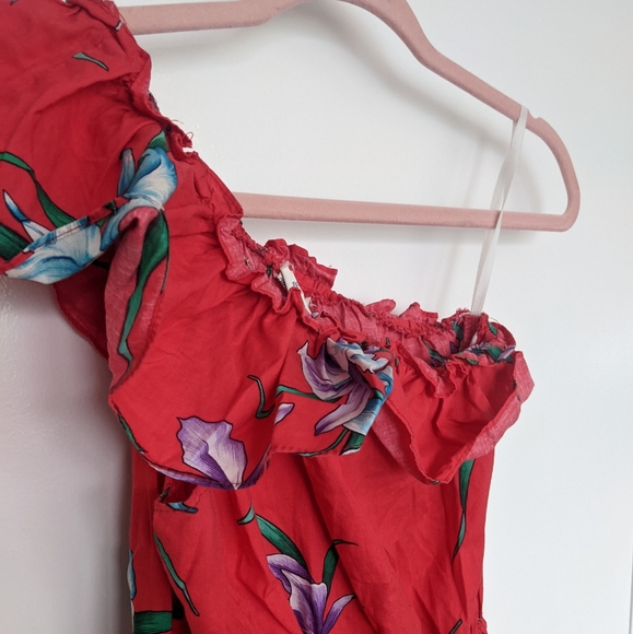 Women's Tropical Print Romper - Picture 2 of 4